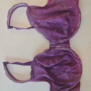 Cacique Purple Seamless Bra with Adjustable Straps